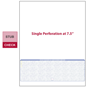 Tru650 Bottom Reflex Blue Blank Laser Check One Perf - 2565B
