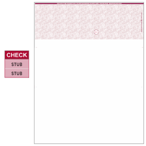 Tru800 Top Burgundy High Security Blank Laser Check - 2580R