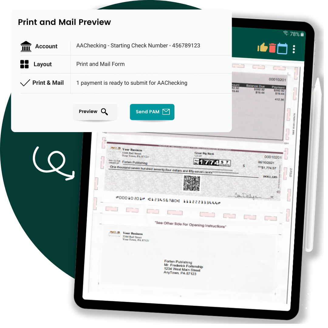 automate check printing and mailing