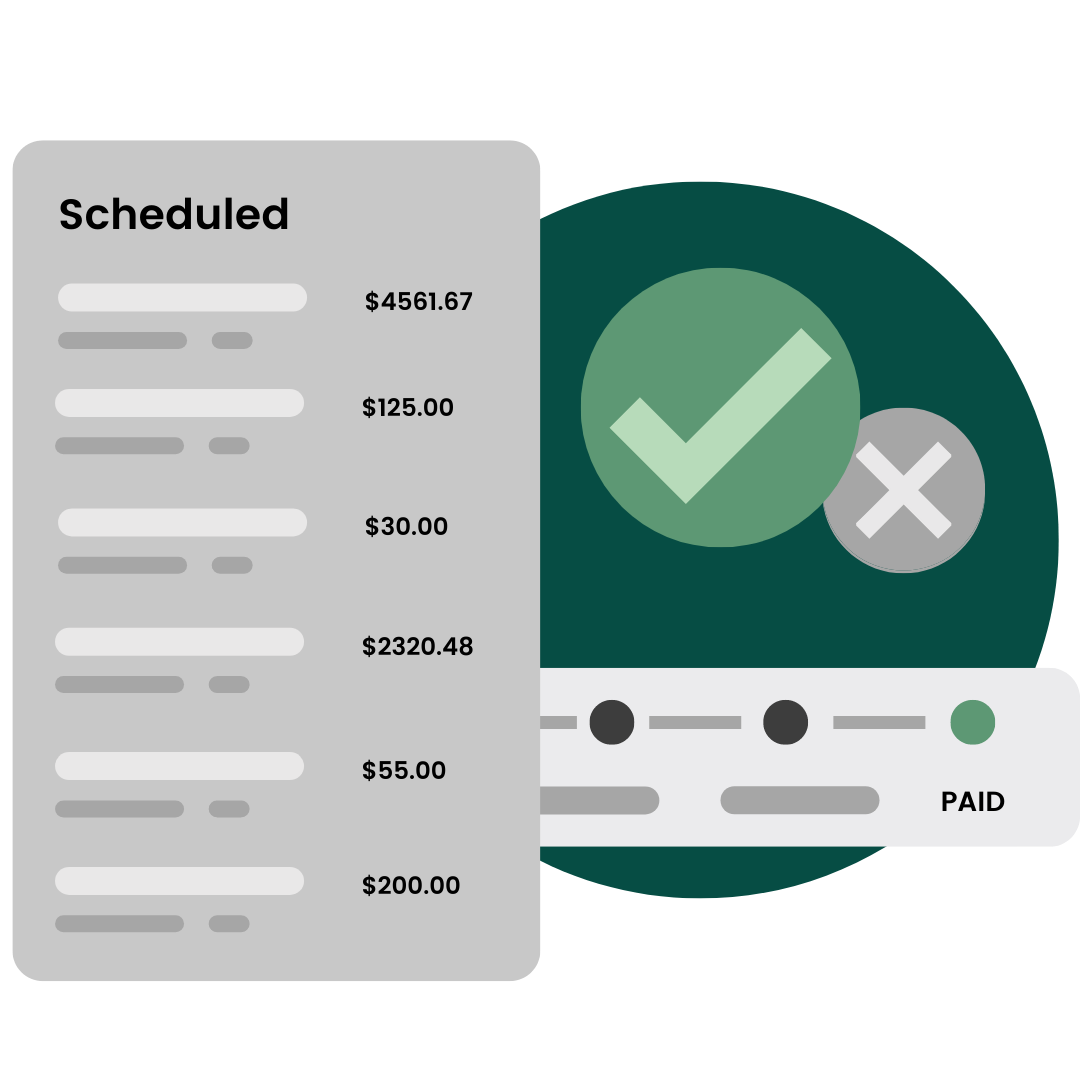 Schedule payments and bills