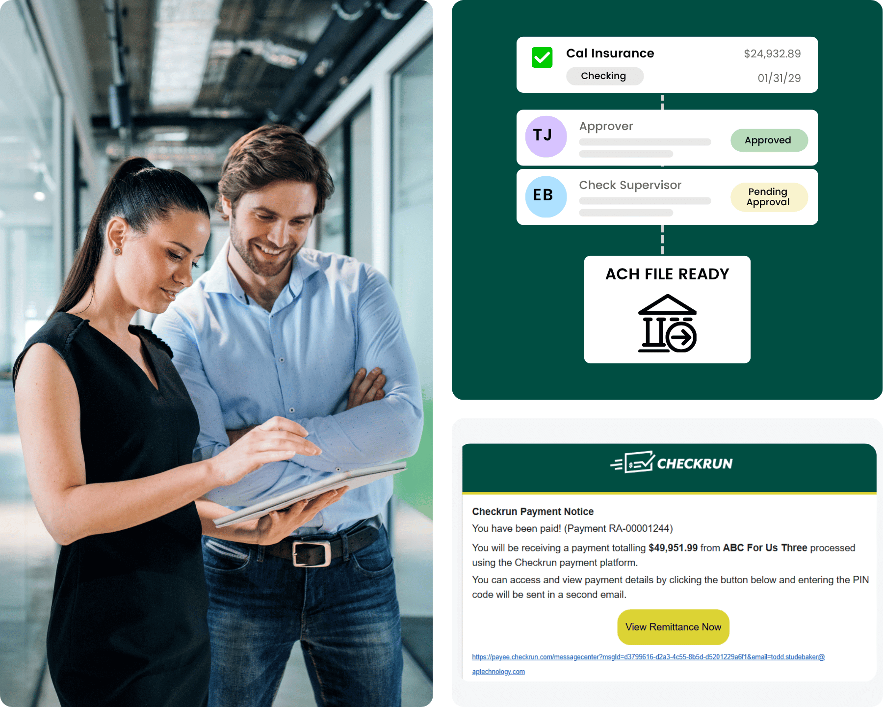 ACH File Export - Nacha files directly to your bank ACH NACHA File Export. Send directly to your bank. Automated ach online.